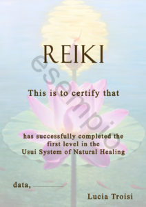 diploma Reiki Roma